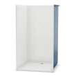 OPS-4248 - Base Model AcrylX Alcove Center Drain One-Piece Shower in White