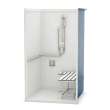 OPS-4248 California Title 24 Compliant AcrylX Alcove Center Drain One-Piece Shower in White