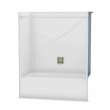 OPTS-6032 - Base Model AcrylX Alcove Right-Hand Drain One-Piece Tub Shower in White