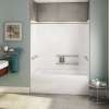 OPTS-6032 - ADA Grab Bars AcrylX Alcove Right-Hand Drain One-Piece Tub Shower in White