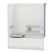 OPTS-6032 - ADA Grab Bars and Seat AcrylX Alcove Left-Hand Drain One-Piece Tub Shower in White