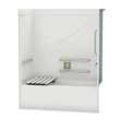 OPTS-6032 - ANSI Grab Bars and Seat AcrylX Alcove Right-Hand Drain One-Piece Tub Shower in White