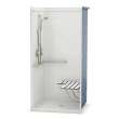 OPS-3636-RS - Complete Accessibility Package AcrylX Alcove Center Drain One-Piece Shower in White