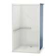 OPS-4248-RS - California Title 24 Grab Bar AcrylX Alcove Center Drain One-Piece Shower in White