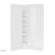 38 x 38 in. Acrylic Three-Piece Corner Shower Wall Kit in White