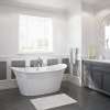 Orchestra 6032 AcrylX Freestanding Center Drain Bathtub in White with White Skirt