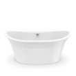 Orchestra 6032 AcrylX Freestanding Center Drain Bathtub in White with White Skirt