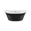 Orchestra 6032 AcrylX Freestanding Center Drain Bathtub in White with Black Skirt