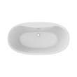 Orchestra 6032 AcrylX Freestanding Center Drain Bathtub in White with Black Skirt