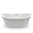 Orchestra 6032 AcrylX Freestanding Center Drain Bathtub in White with Sterling Silver Skirt