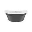 Orchestra 6032 AcrylX Freestanding Center Drain Bathtub in White with Thundey Grey Skirt