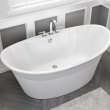 Orchestra 6636 AcrylX Freestanding Center Drain Bathtub in White with White Skirt