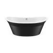 Orchestra 6636 AcrylX Freestanding Center Drain Bathtub in White with Black Skirt