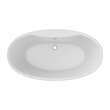 Orchestra 6636 AcrylX Freestanding Center Drain Bathtub in White with Black Skirt