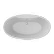 Orchestra 6636 AcrylX Freestanding Center Drain Bathtub in White with Sterling Silver Skirt