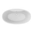 Orchestra 6636 AcrylX Freestanding Center Drain Bathtub in White with Thundey Grey Skirt