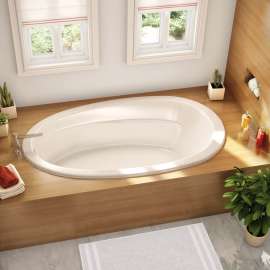 Talma 7242 Acrylic Drop-in End Drain Bathtub in White