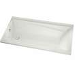 Exhibit 7236 IF Acrylic Alcove Right-Hand Drain Whirlpool Bathtub in White
