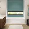Exhibit 7242 IFS AFR Acrylic Alcove Left-Hand Drain Whirlpool Bathtub in White