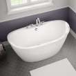 Delsia 6032 AcrylX Freestanding Center Drain Bathtub in White with White Skirt