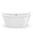Delsia 6032 AcrylX Freestanding Center Drain Bathtub in White with White Skirt