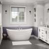 Delsia 6636 AcrylX Freestanding Center Drain Bathtub in White with White Skirt