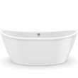 Delsia 6636 AcrylX Freestanding Center Drain Bathtub in White with White Skirt
