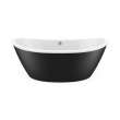 Delsia 6636 AcrylX Freestanding Center Drain Bathtub in White with Black Skirt