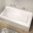 Pose Acrylic Corner Left Right-Hand Drain Bathtub in White