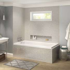 Pose 6032 IF Acrylic Corner Left Left-Hand Drain Bathtub in White