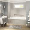 Pose 6632 IF Acrylic Alcove Left-Hand Drain Whirlpool Bathtub in White