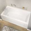 Pose 6632 IF Acrylic Alcove Right-Hand Drain Whirlpool Bathtub in White