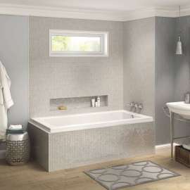 Pose 6632 IF Acrylic Corner Right Left-Hand Drain Bathtub in White
