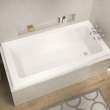 Pose 7236 IF Acrylic Corner Right Left-Hand Drain Combined Whirlpool & Aeroeffect Bathtub in White