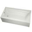 Exhibit 6632 IFS AFR Acrylic Alcove Right-Hand Drain Bathtub in White