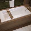 Exhibit 7234 Acrylic Drop-in End Drain Combined Whirlpool & Aeroeffect Bathtub in White