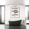 Ariosa 6032 Acrylic Freestanding End Drain Bathtub in White with Black Skirt