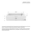 Rubix Access 6030 Acrylic Alcove Left-Hand Drain Bathtub in White
