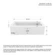 Rubix Access 6030 Acrylic Alcove Right-Hand Drain Bathtub in White