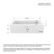 Rubix Access 6030 AFR Acrylic Alcove Left-Hand Drain Bathtub in White