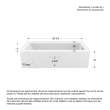 Rubix Access 6030 AFR Acrylic Alcove Right-Hand Drain Bathtub in White
