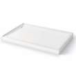 Distinct 48 48 x 32 Acrylic Alcove or Corner Shower Base with Back Center Drain in White