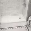 Zone Square 60 x 32 Acrylic Alcove or Corner Shower Base with Right-Hand Drain in White