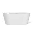 Louie 5829 Acrylic Freestanding Center Drain Bathtub in White with White Skirt