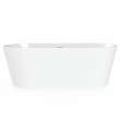 Louie 6731 Acrylic Freestanding Center Drain Bathtub in White with White Skirt