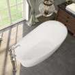 Joan 61 x 32 Acrylic Freestanding End Drain Bathtub in White with White Skirt