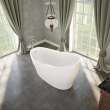 Joan 61 x 32 Acrylic Freestanding End Drain Bathtub in White with White Skirt