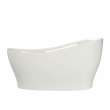 Joan 61 x 32 Acrylic Freestanding End Drain Bathtub in White with White Skirt