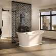 Elina 66 x 34 Acrylic Freestanding Center Drain Bathtub in White with White Skirt