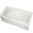 Skybox 6636 IF Acrylic Alcove Right-Hand Drain Bathtub in White